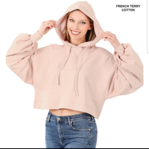 NWT Cropped hoodie Zenana NWT - Picture 2 of 8